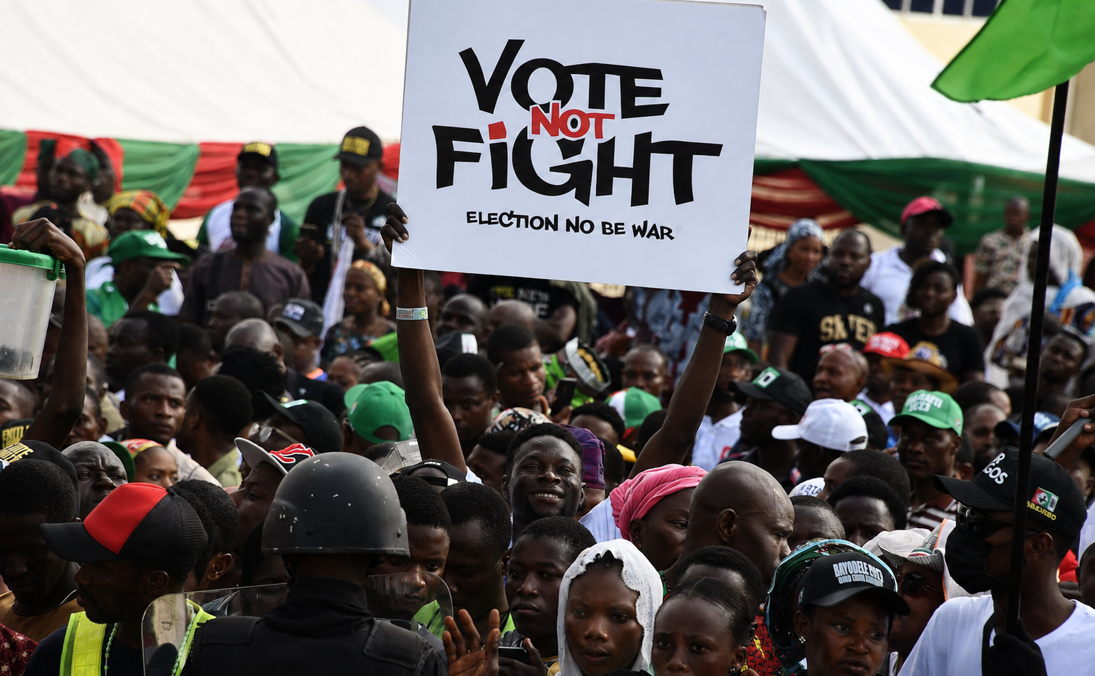 Réunion de campagne présidentielle au Nigeria.