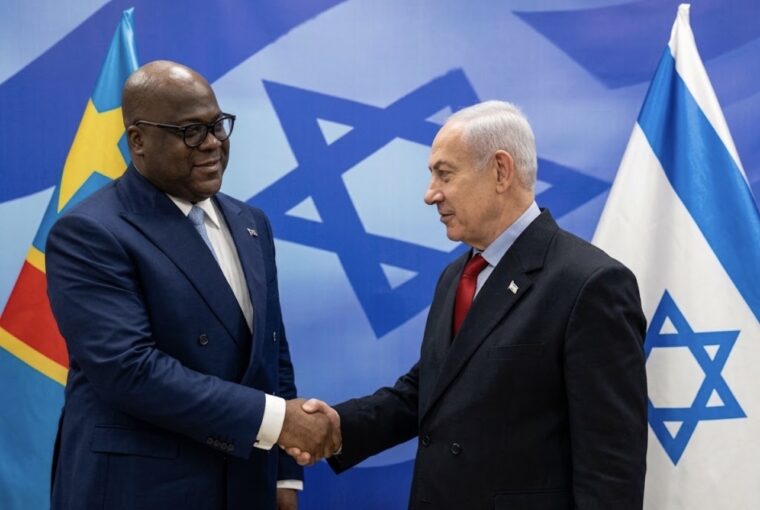 Le président de la République démocratique du Congo, Félix Antoine Tshisekedi, en visite à Jérusalem.